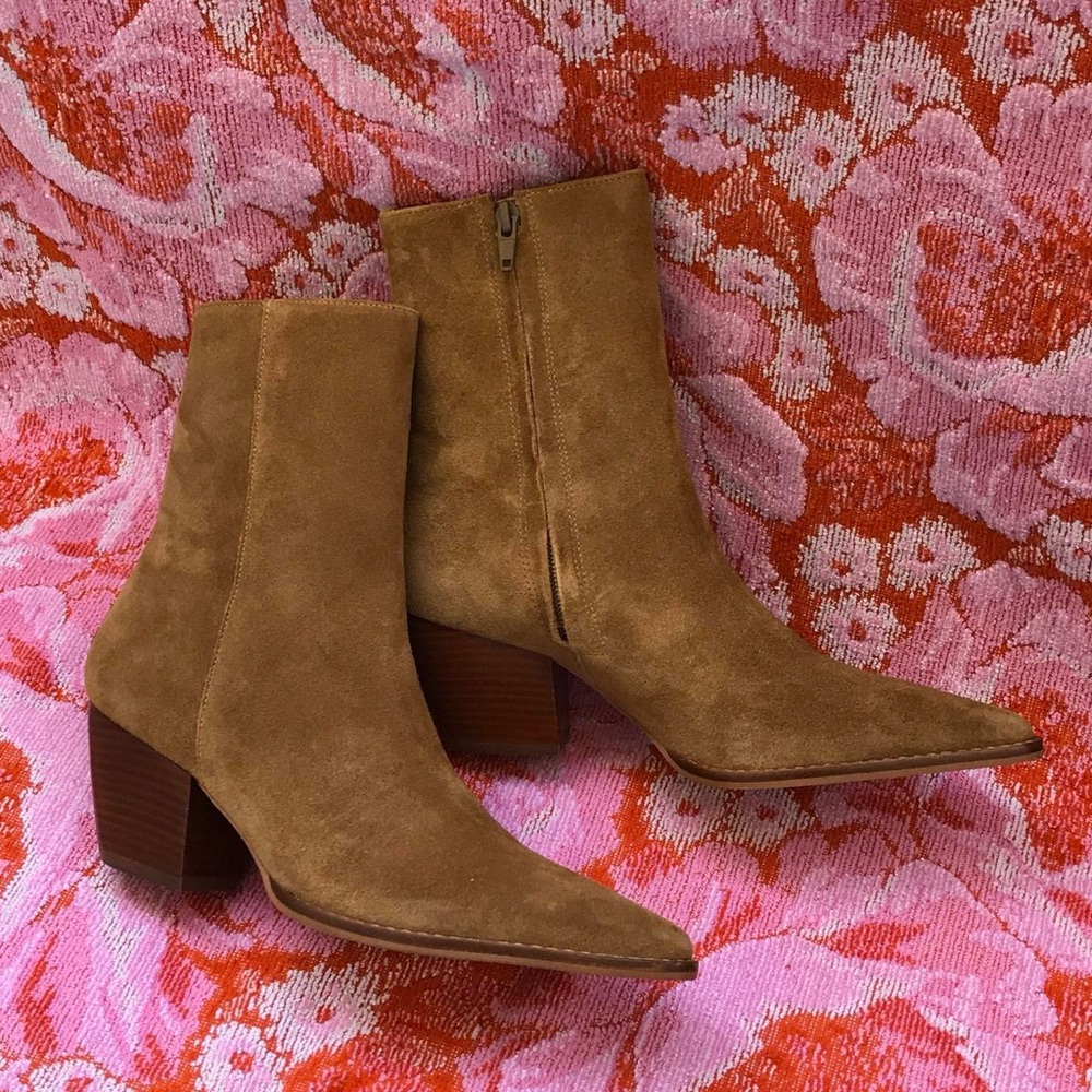 Brown Suede Ankle Boots